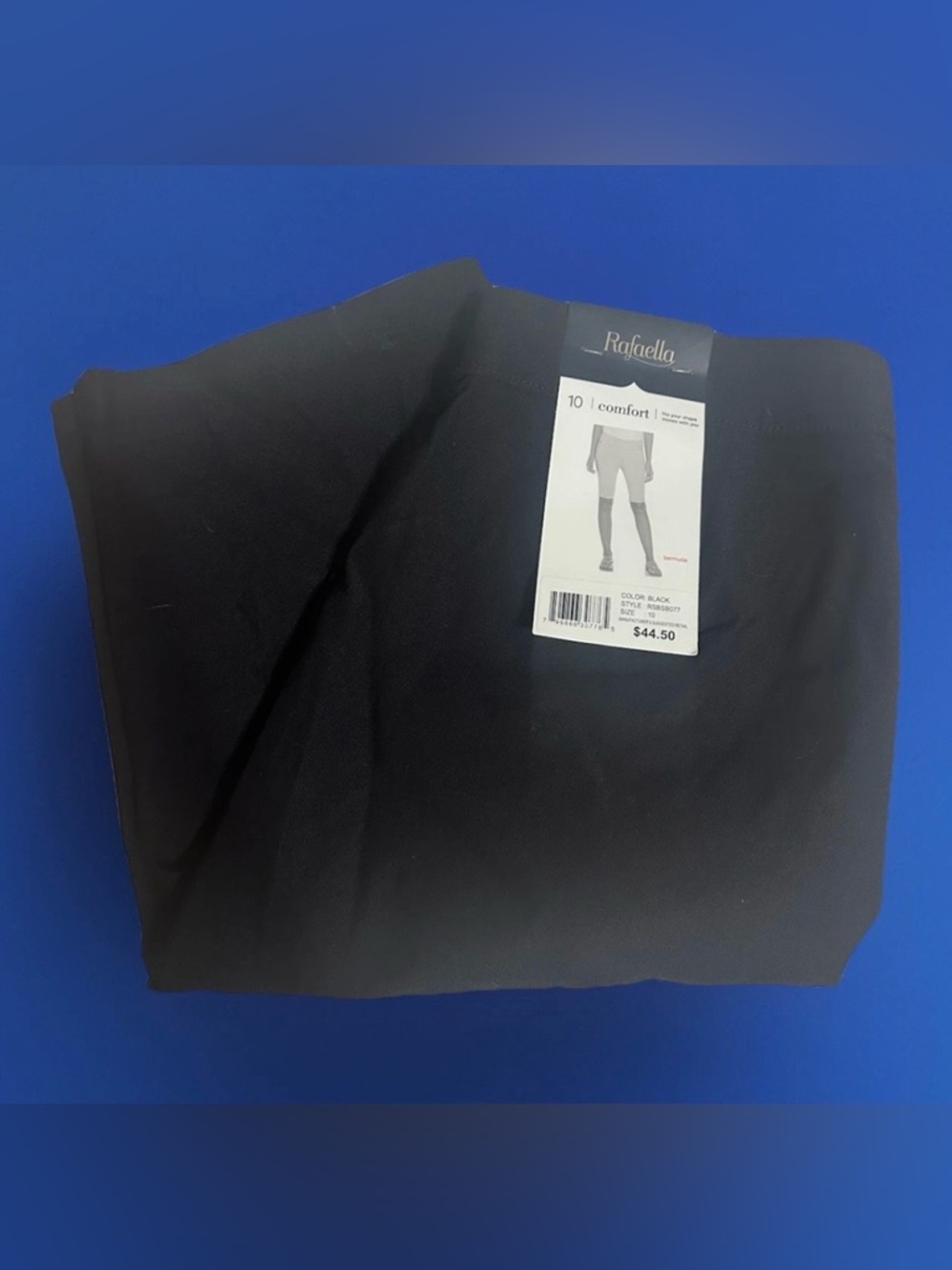 Rafaella Black Comfort Bermuda Shorts NWT
